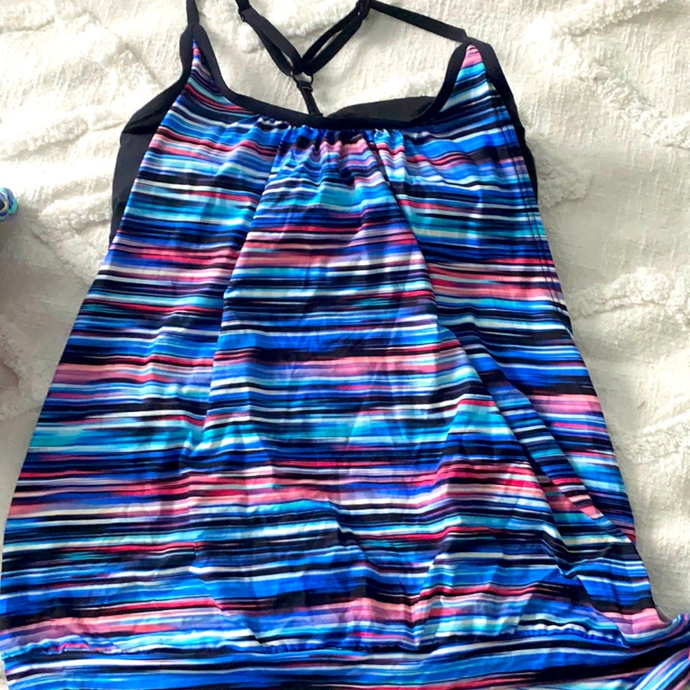 Large tankini sport swim top